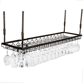 Casier à Bouteilles de vin Pendentif en métal pour la Maison et la Cuisine, Hauteur réglable: 30 à 60 Cm, décoration de la Ma