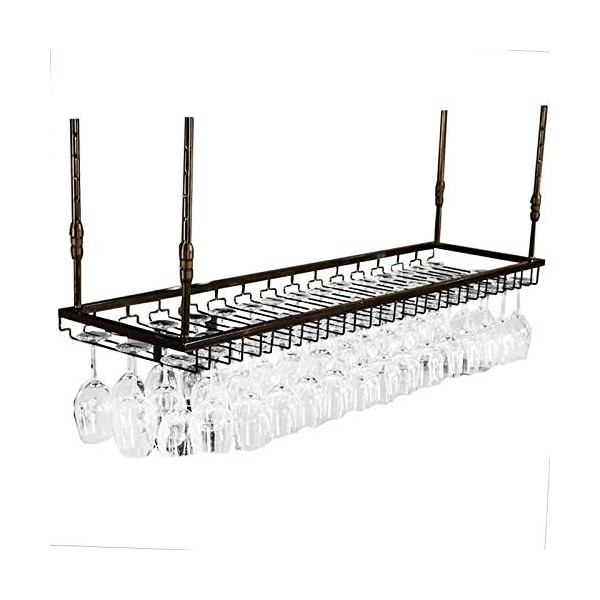 Casier à Bouteilles de vin Pendentif en métal pour la Maison et la Cuisine, Hauteur réglable: 30 à 60 Cm, décoration de la Ma