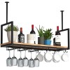 KAZUP Casier à verres à vin Casier à vin Support pour dispositif de suspension, étagère suspendue au plafond LOFT Bar Support