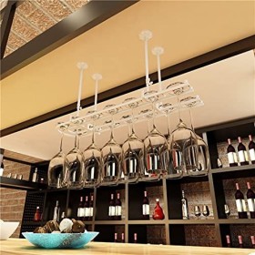 Casier à vin Casier à Verre à Vin Suspendu/Porte-Gobelet Casier à vin de Plafond en Fer forgé Vintage 30-60 Cm Support à Verr