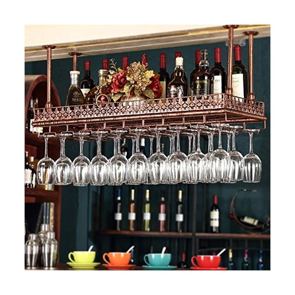 Casier à vin Suspendu en Bronze, Hauteur de flèche réglable, Verre à vin Domestique, casier à vin à lenvers, Bar, décoration
