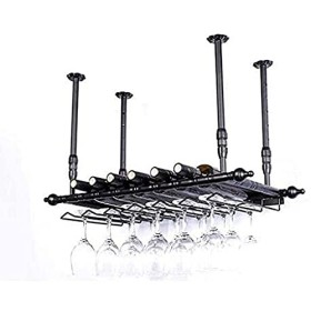 ELzEy Casier à vin Casiers à vin de plafond, bar, restaurant, suspendu, casier à verres à vin, porte-gobelet à vin rouge/supp