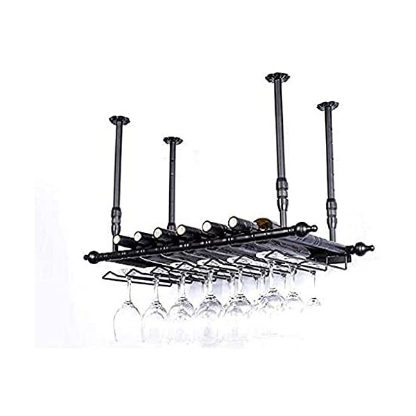 ELzEy Casier à vin Casiers à vin de plafond, bar, restaurant, suspendu, casier à verres à vin, porte-gobelet à vin rouge/supp