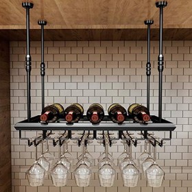 Casier à vin Suspendu en métal, étagère à Bouteilles de vin Rouge en Fer/Support à Tasses de vin Suspendu, Hauteur de flèche 