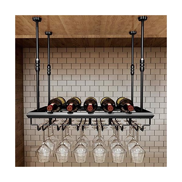 Casier à vin Suspendu en métal, étagère à Bouteilles de vin Rouge en Fer/Support à Tasses de vin Suspendu, Hauteur de flèche 