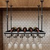 Casier à vin Suspendu en métal, étagère à Bouteilles de vin Rouge en Fer/Support à Tasses de vin Suspendu, Hauteur de flèche 