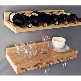 Casier à vin Mural en Bois rétro Industriel, décoration de Restaurant à vin Rouge, Support de Verre à vin, Porte-gobelet, déc