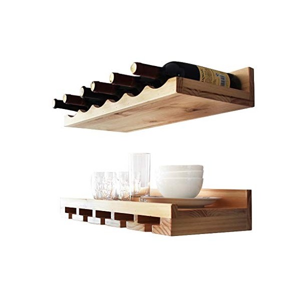 Casier à vin Mural en Bois rétro Industriel, décoration de Restaurant à vin Rouge, Support de Verre à vin, Porte-gobelet, déc