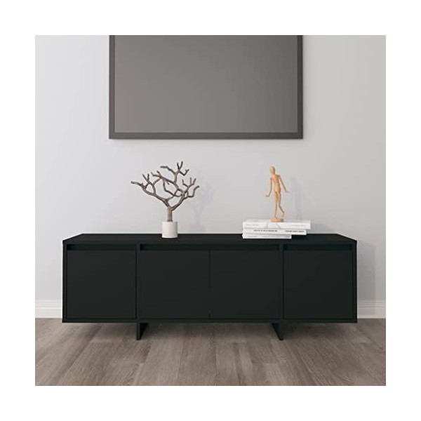 Meuble TV Noir 120x30x40,5 cm Aggloméré