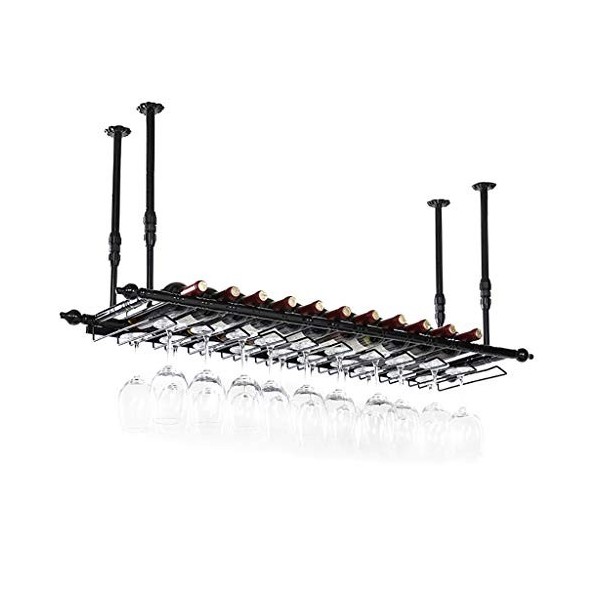 80X30Cm Casier À Vin Ménage Suspendu Casier À Vin Européen Décoration De Bar Créatif À lenvers Porte-Gobelet Décoration De N