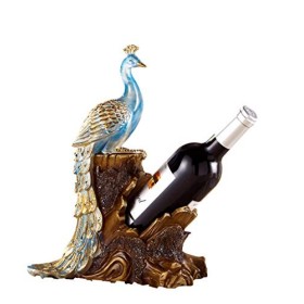 Kronleuchter Noble Bleu Paon Casier À Vin en Résine Artisanat Créativité Personnalité De Bureau Ornements Salon Cabinet À Vin