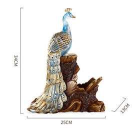 Kronleuchter Noble Bleu Paon Casier À Vin en Résine Artisanat Créativité Personnalité De Bureau Ornements Salon Cabinet À Vin