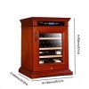 32 Bottle Pure Solid Wood Art Wine Cabinet W/Lock European Style Constant Temperature and Humidity Wine Cabinet Touch Display