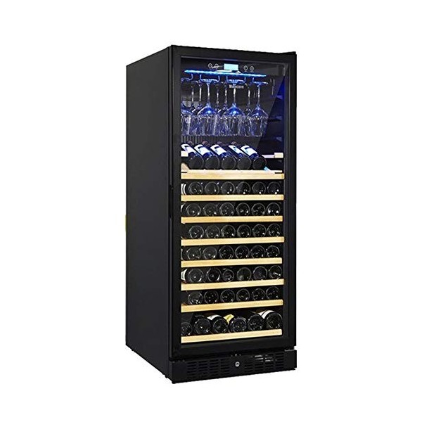 QHYXT Armoire à vin à température constante, Armoire à vin silencieuse à Porte en Verre de très Grande capacité