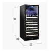 QHYXT Armoire à vin à température constante, Armoire à vin silencieuse à Porte en Verre de très Grande capacité