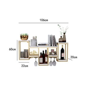 Supports à verres à pied Support mural pour bouteille de vin suspendu en métal Casier à vin mural Support pour verre à vin su