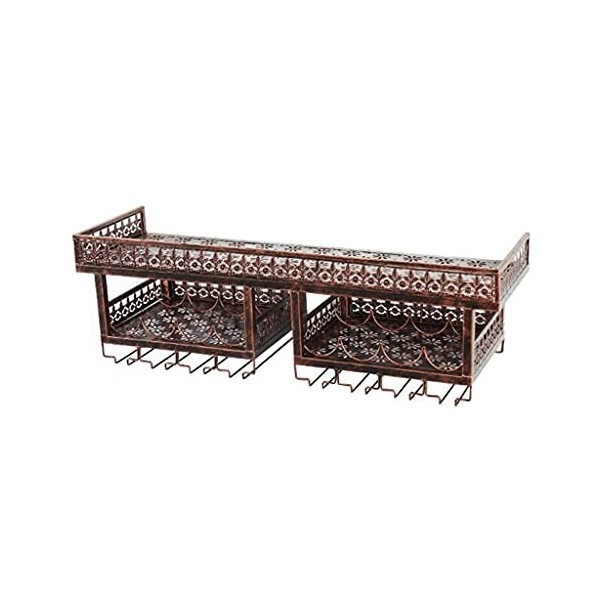 ArtRay Casier à vin de cuisine Porte-gobelet Porte-gobelet suspendu Porte-verre à vin à lenvers Taille: L120 x L31 x H30 cm