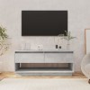 Meuble TV Gris béton 102x41x44 cm Aggloméré - Meuble Chambre, Support Télé pour Salon Salle à Manger Chambre, Style Industrie
