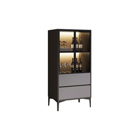 WebErt Wine Cabinet Armoire à vin de Luxe légère, Moderne et Simple, Armoire latérale pour la Maison, Petite vitrine en Verre