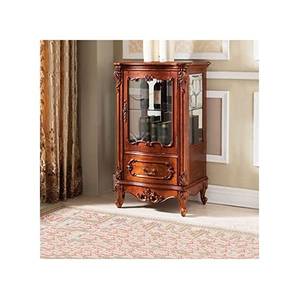TOMYEUS Porte Bouteille vin Armoire à vin de Petite vin européenne en Bois Massif Armoire à vin Court courette de Salon Armoi