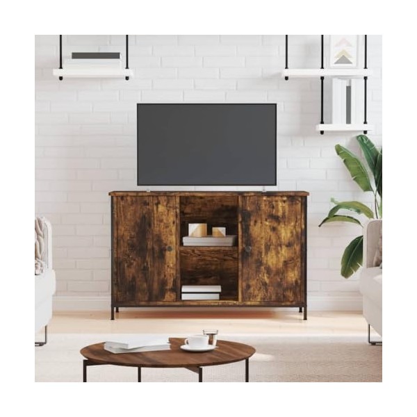 WREWING Meuble TV,Bas Table TV Support de Télévision en Bois pour Salon Chambre Salle à Manger,Support pour Téléviseur Jusqu’