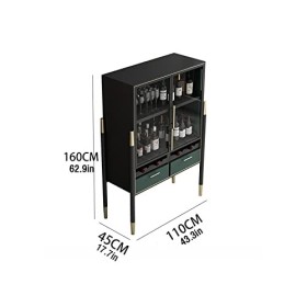 Armoire à vin Armoire à vin de luxe légère Stockage de vin autoportant Décoration de la maison Armoire de bar Armoire à alcoo