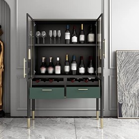 Armoire à vin Armoire à vin de luxe légère Stockage de vin autoportant Décoration de la maison Armoire de bar Armoire à alcoo
