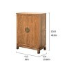 Wine Cabinet All Solid Wood Wine Cabinet Household Living Room Cabinet Against The Wall Small Wine Cabinet Floor Bar Cabinet 