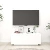 VEEKI Meuble TV, Meuble TV Suspendu, Meuble TV Blanc, Meuble TV Industriel, Meubles de Salon, Salon, Chambre, Cadre en Acier,