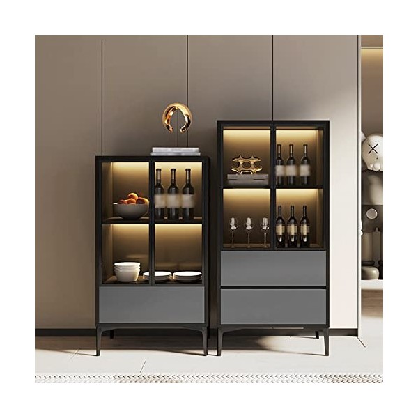 Wine Cabinet Armoire à vin de Luxe légère, Moderne et Simple, Armoire latérale pour la Maison, Petite vitrine en Verre, Armoi
