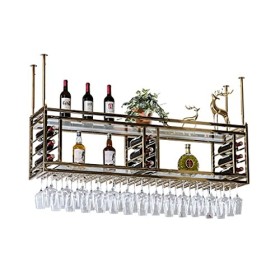 Casiers à vin Casier à vin Organisateur de vin Casier à verres à vin Casier à vin inversé Simple Fer Suspendu Casier à verres