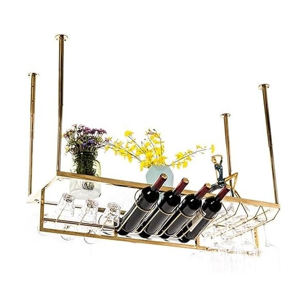 Étagère de Rangement pour présentoir à vin Étagère à vin,Bar,Restaurant,Suspendu,Porte-Verre à vin,Support Mural pour Bar en 