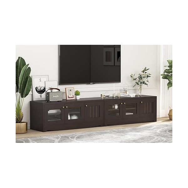 Homy CASA Meuble TV avec 3 Portes pour Salon, Chambre à Coucher, Bureau, Support Télé 100 x 36 x 39 cm