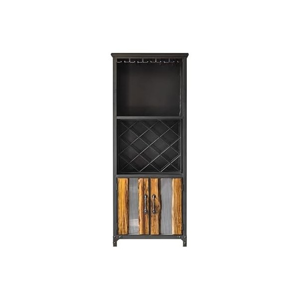 WebErt Armoire à vin Fer Restaurant Bar Casier à Vin Buffet de Salle à Manger Plancher à Vent Industriel Armoire à Vin Armoir