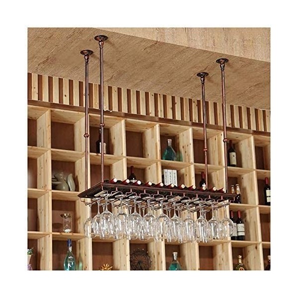 ArtRay Casier à vin réglable en hauteur pour montage mural porte-gobelet à vin en métal pour cuisine/bar/restaurant 100 étagè