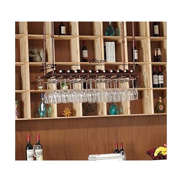 ArtRay Casier à vin réglable en hauteur pour montage mural porte-gobelet à vin en métal pour cuisine/bar/restaurant 100 étagè