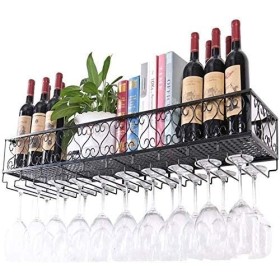 ArtRay Étagère à vin tenture murale porte-bouteilles de vin accrocher à lenvers tasse verres support étagère