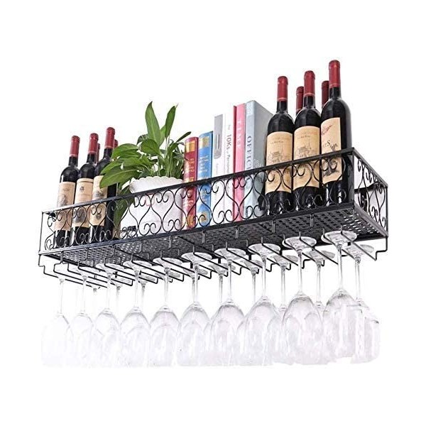 ArtRay Étagère à vin tenture murale porte-bouteilles de vin accrocher à lenvers tasse verres support étagère