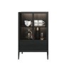 Casier à vin autoportant Armoire à vin à Double Porte avec lumières LED, Buffet Armoire de Rangement Moderne idéale pour Bar,