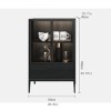 Casier à vin autoportant Armoire à vin à Double Porte avec lumières LED, Buffet Armoire de Rangement Moderne idéale pour Bar,