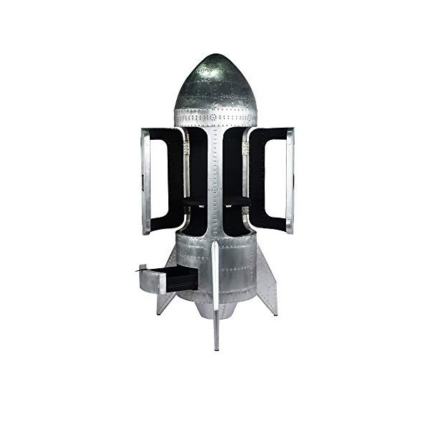 Cave à vin vintage en aluminium Halifax - Étagère en forme de fusée