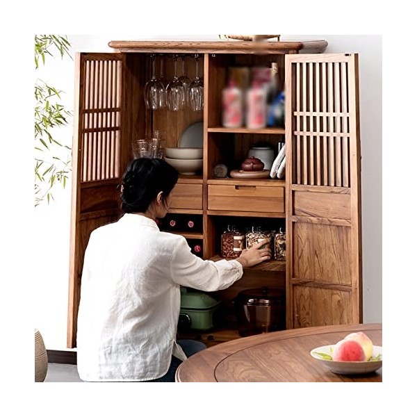 ROLTIN Armoire à vin Armoire à vin en Bois de Style Chinois Armoire de Rangement de Cuisine à Domicile Armoire de Bar à vin d