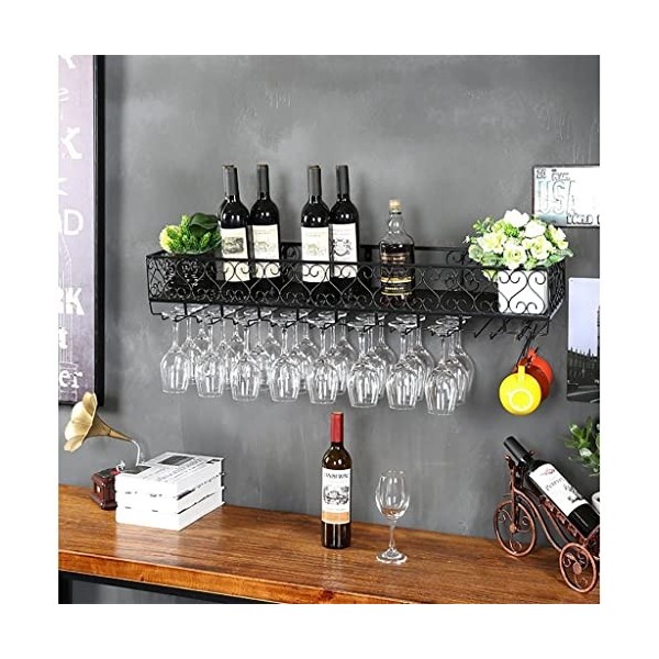 Support à fleurs casier à vin suspendu casier à verre à vin rouge suspendu porte-gobelet en verre inversé créatif maison bar 