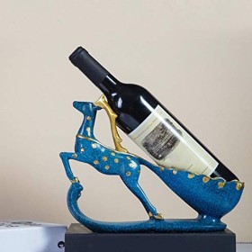 Jzoowar RéSine Artisanat TraîNeau Cerf Casier à Vin Maison Salon Armoire à Vin Casier à Vin DéCoration Cadeaux