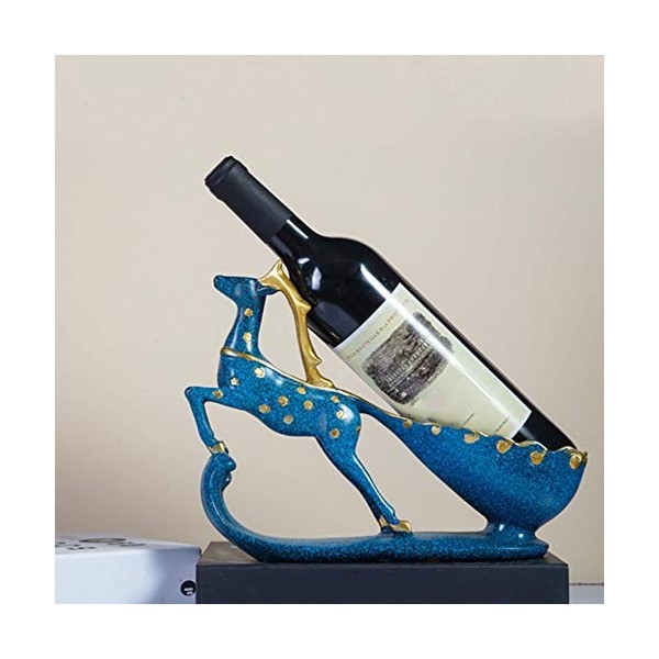 Jzoowar RéSine Artisanat TraîNeau Cerf Casier à Vin Maison Salon Armoire à Vin Casier à Vin DéCoration Cadeaux