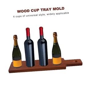 Amosfun 2 Pièces porte-gobelet de dégustation plat de service à vin verres à cocktails vin rouge moule créatif moule de coulé