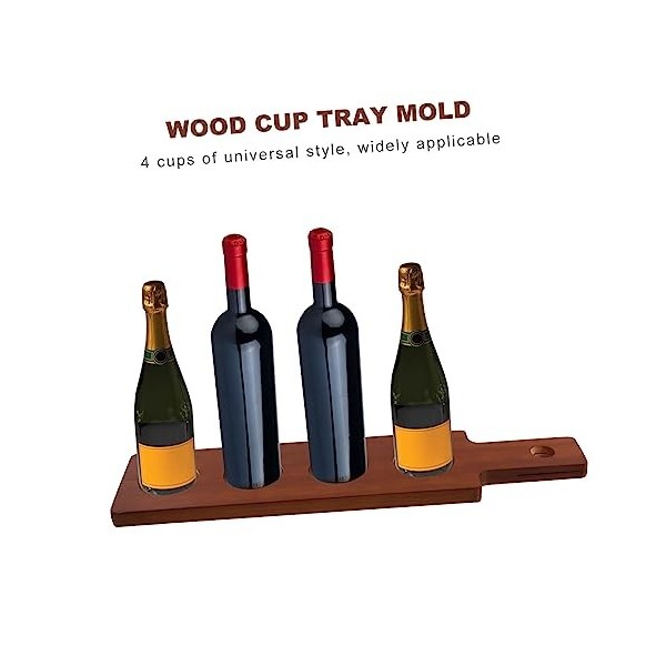 Amosfun 2 Pièces porte-gobelet de dégustation plat de service à vin verres à cocktails vin rouge moule créatif moule de coulé