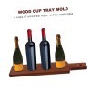 Amosfun 2 Pièces porte-gobelet de dégustation plat de service à vin verres à cocktails vin rouge moule créatif moule de coulé