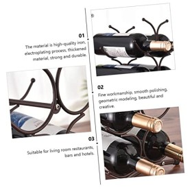 PRETYZOOM 1 Pc Casier à vin en Fer casier à vin en Fil de Fer Support de Stockage de Bouteille de vin décoration de Maison Ti