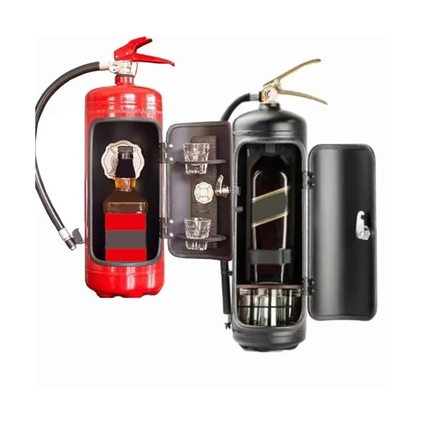 ZZPXMY Armoire à vin Mini-Bar avec extincteur, boîte à vin créative et Originale, Armoire à vin en métal, système de Stockage